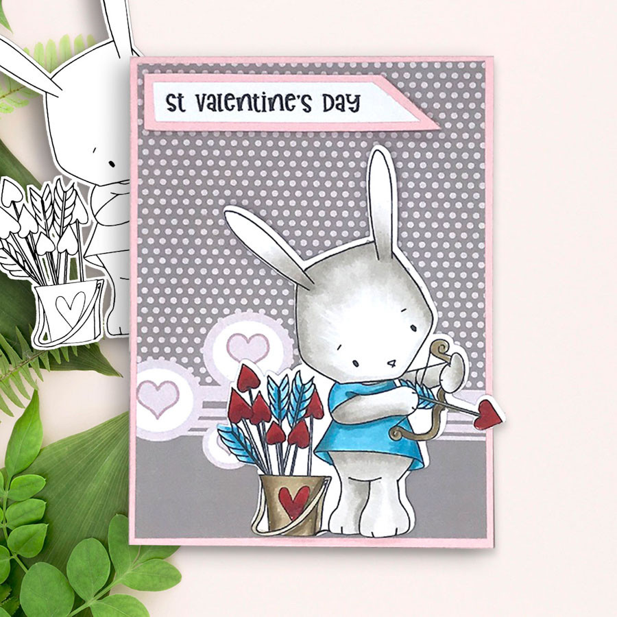 Cupid Love (precoloured) Love Always printable craft digital stamp download with free SVG /DXF files