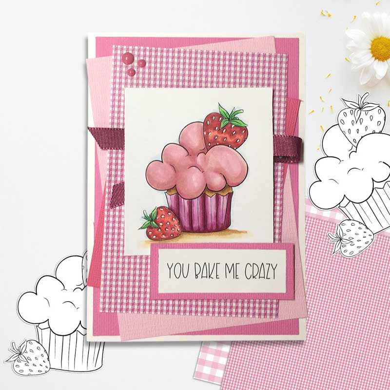 Coffee and Cake - Cute digital stamp/clipart for cards, cardmaking, crafting and stickers