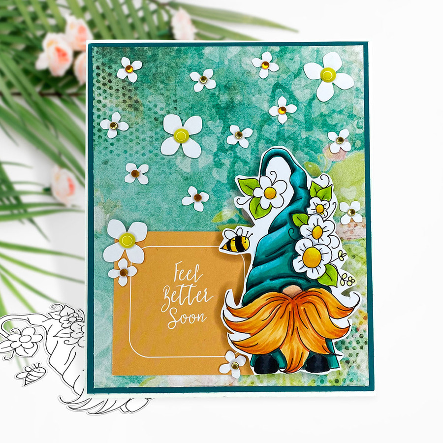 Spring Gnomes 6 digital stamps & SVG/DXF - Cute digital stamps/clipart for cards, cardmaking, crafting and stickers