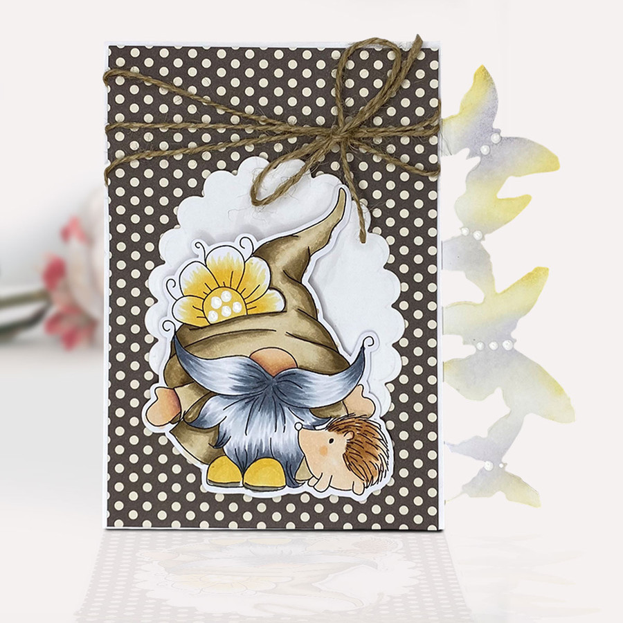 Spring Gnomes - 6 printable digital stamps, colour clipart, papers, gnome quotes and SVG files for cardmaking and crafting