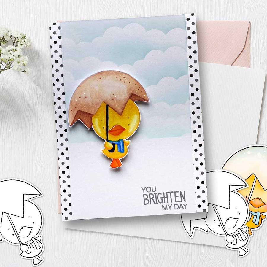 Chirpy Chirpy Cheep Cheep Spring Easter COLOUR printable clipart digital stamp, digistamp for cards, cardmaking, crafting and stickers