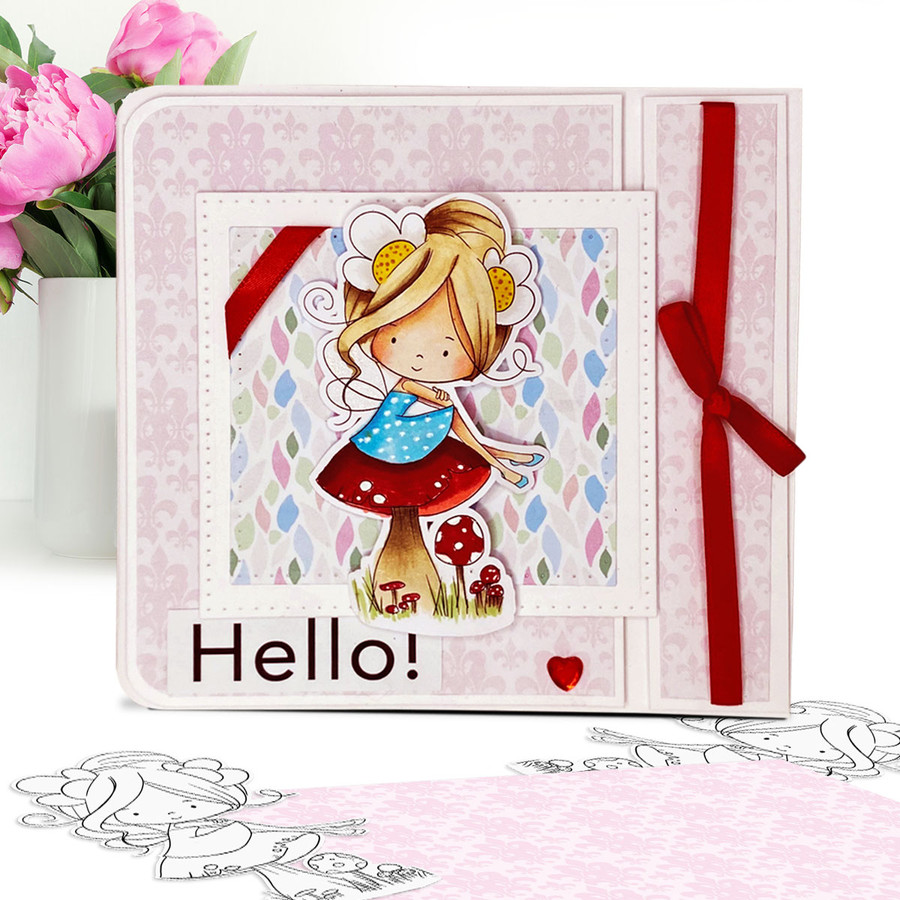 Winnie Daisy Fairy cute girl Bundle - COLOUR, LIGHT skintones printable clipart digital stamp, digistamp for cards, cardmaking, crafting and stickers