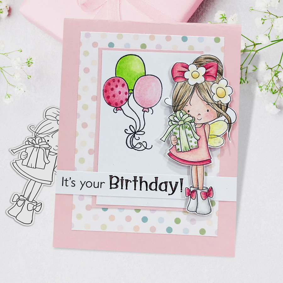 Winnie Daisy Fairy cute girl Bundle - printable clipart digital stamp, digistamp for cards, cardmaking, crafting and stickers