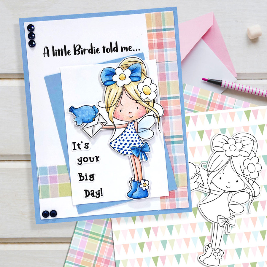 Winnie Daisy Fairy cute girl - BIG KAHUNA BUNDLE printable clipart digital stamp, digistamp for cards, cardmaking, crafting and stickers