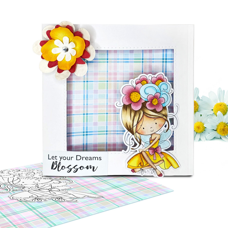 Winnie Daisy Fairy cute girl - BIG KAHUNA BUNDLE printable clipart digital stamp, digistamp for cards, cardmaking, crafting and stickers