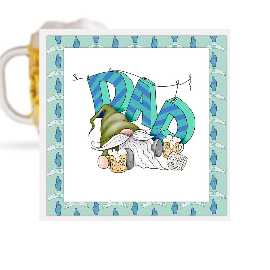 Dad Father Celebrate Relax Gnome For Men - Bundle of printable clipart digital stamp, digistamp for cards, cardmaking, crafting and stickers