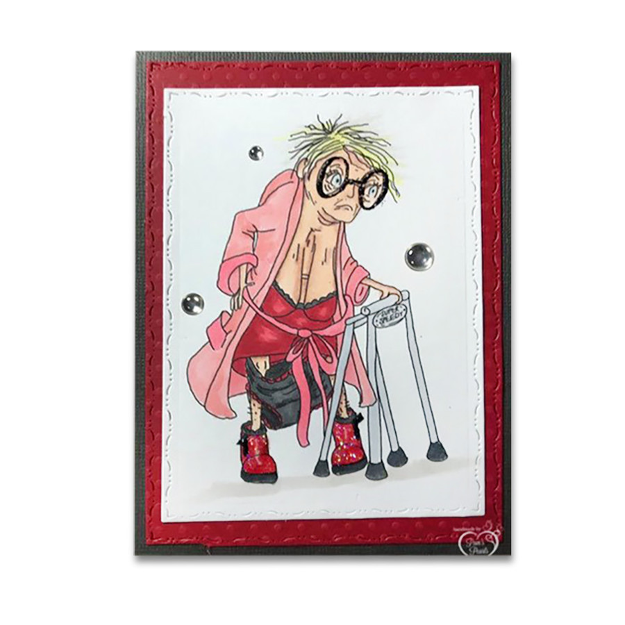 Zimmer Frame - (PRECOLOURED) Funny Old Bag Digital Stamp Download