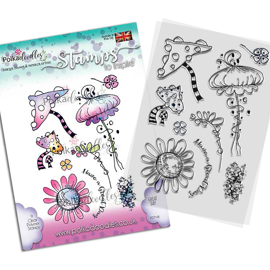 Great Days Florals - Clear Stamps 4 x 6" (PD7148cc