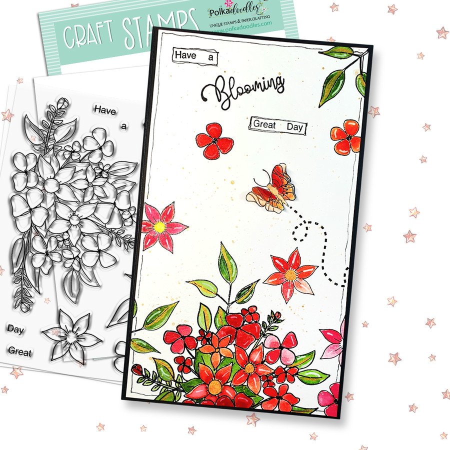 Blooming Blossom Flower Stamp set 4 x 6"