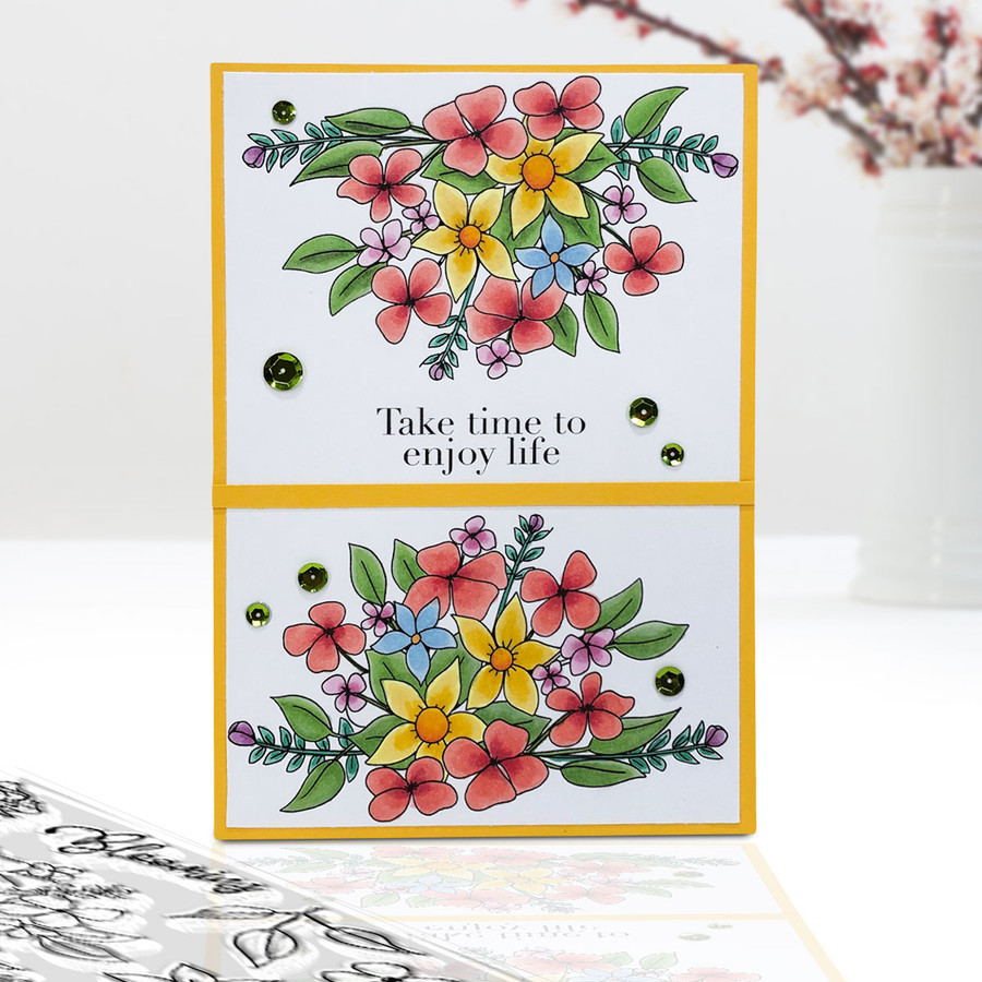 Blooming Blossom Flower Stamp set 4 x 6"