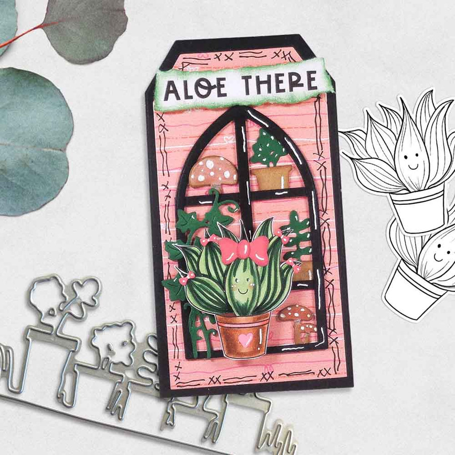 Plant Fun - printable clipart digital stamp for cardmaking, craft & stickers