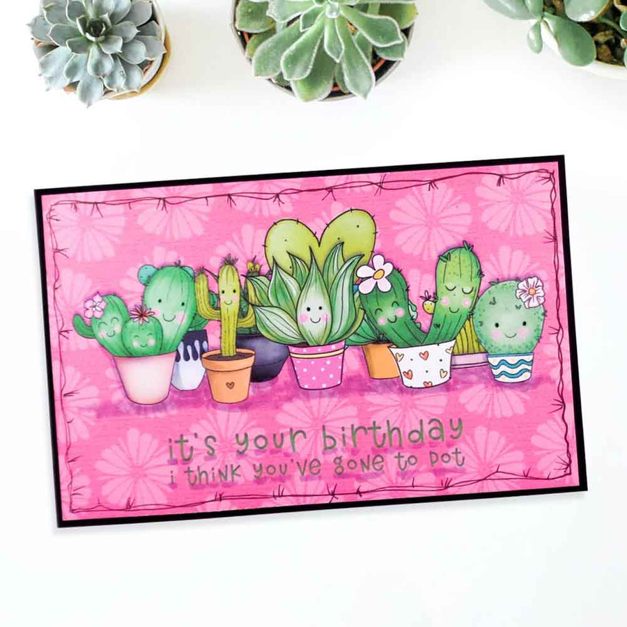 Plant Fun - printable clipart digital stamp for cardmaking, craft & stickers