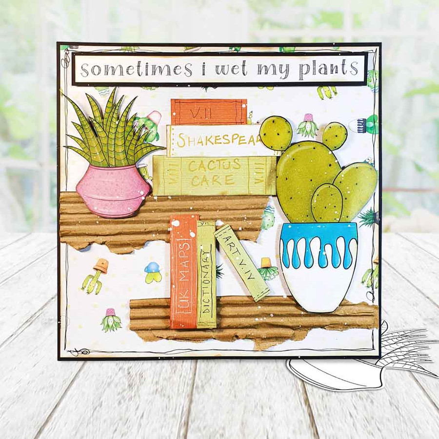 38 Cactus Succulent Sentiments - printable clipart digital stamp for cardmaking, craft & stickers
