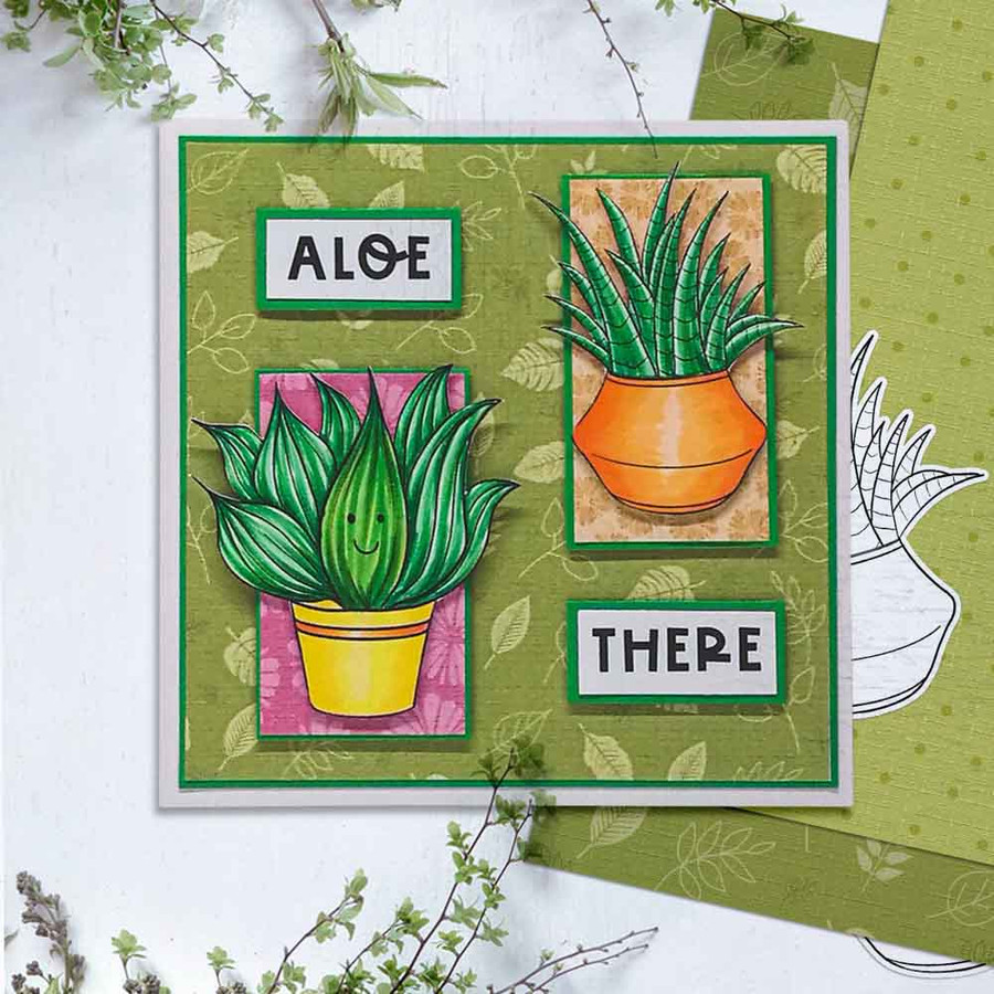 Happy Cactus Succulent bundle - printable clipart digital stamp for cardmaking, craft & stickers