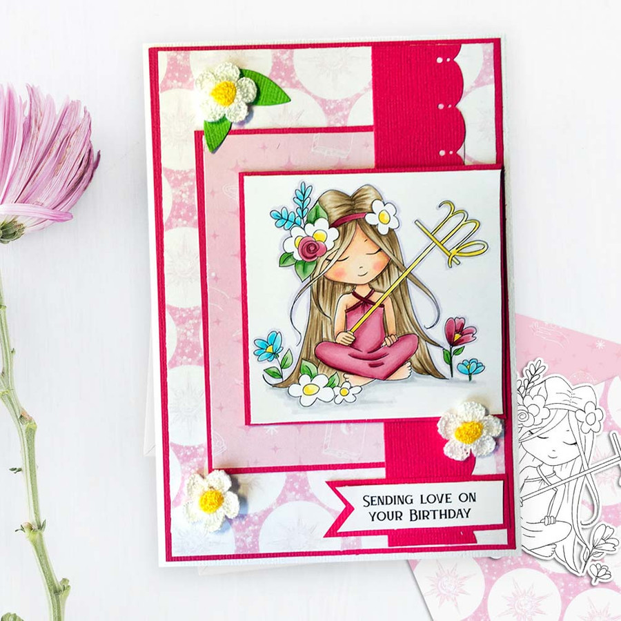 Virgo digital stamp - printable clipart  for cardmaking, craft, scrapbooking & stickers