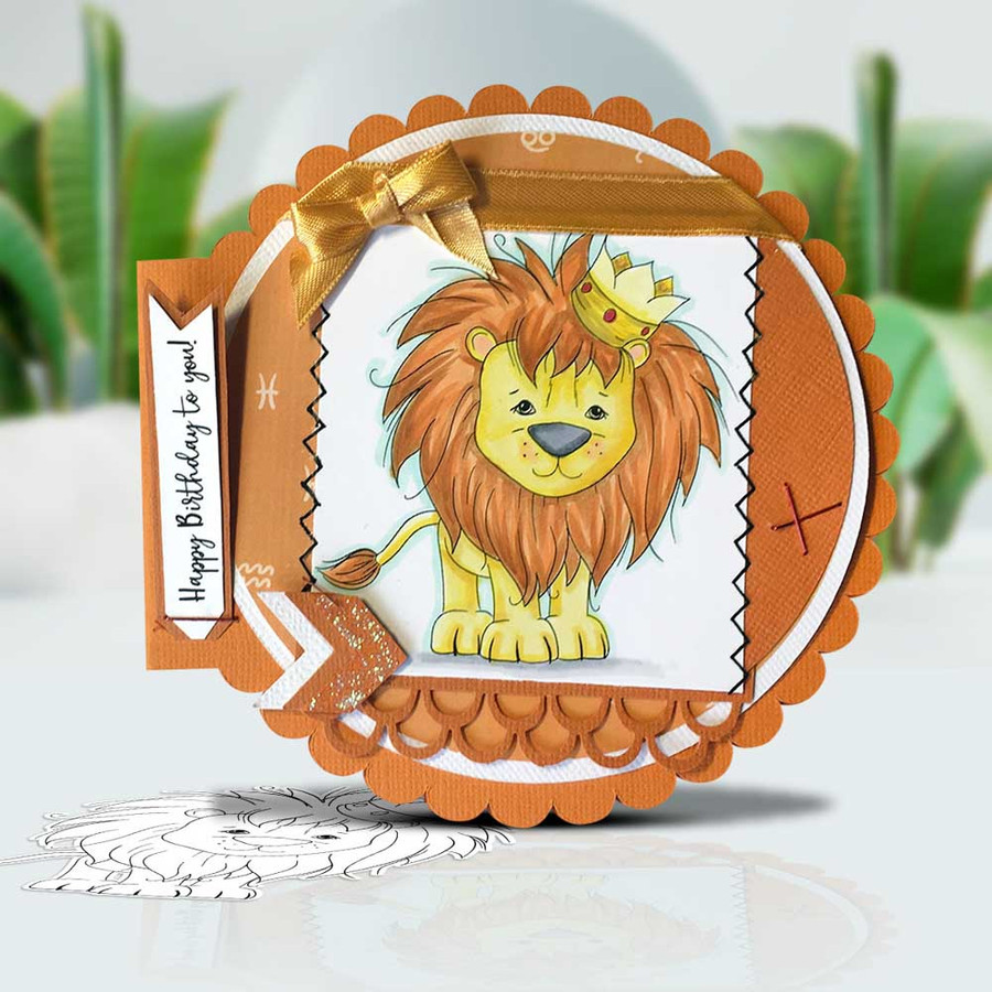 Leo Capricorn digital stamp - (COLOUR) printable clipart  for cardmaking, craft, scrapbooking & stickers