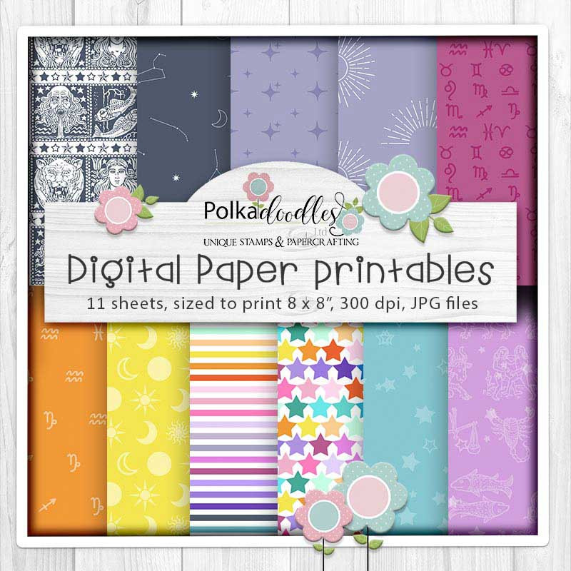 Zodiac/Horoscope/Star Signs - BIG KAHUNA Bundle cardmaking, craft, scrapbooking & sticker printables