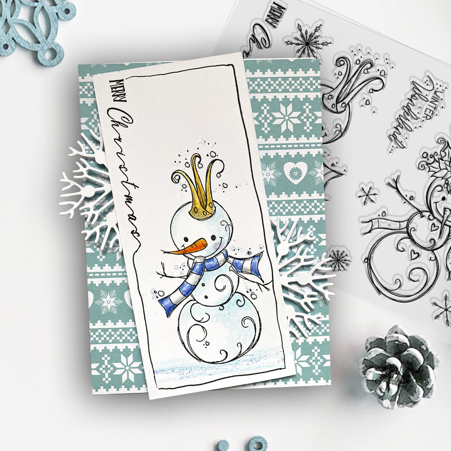 Winter Kingdom Snowmen - Christmas 4 x 6" clear photopolymer stamp set