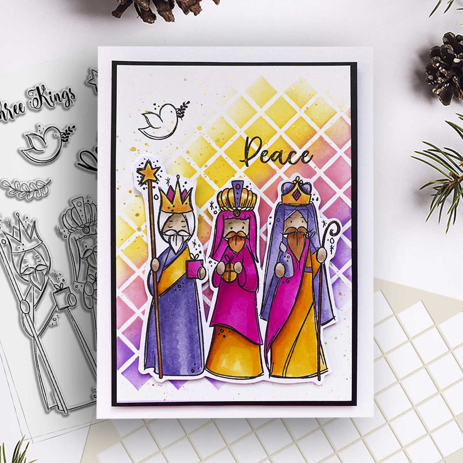 Three Kings Christmas Holiday clear Stamps 4 x 6"