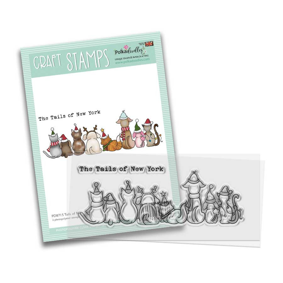 Tails of New York Christmas Clear stamp set