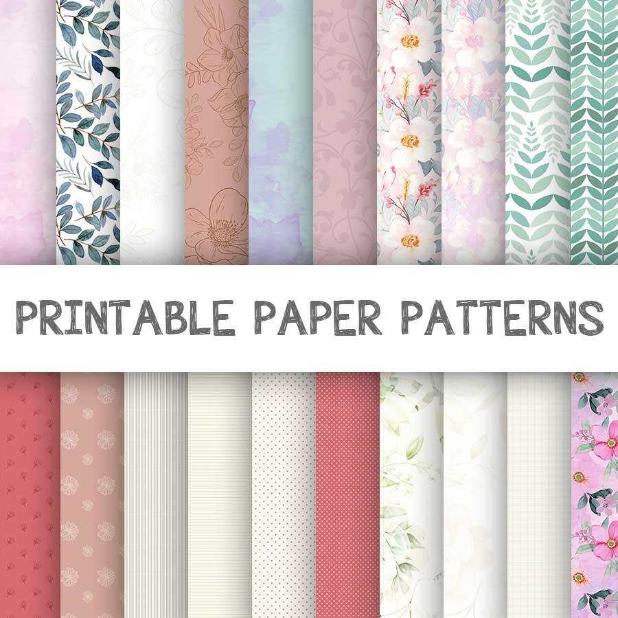 Blooming Lovely paper pattern, craft, card making digital stamp bundle