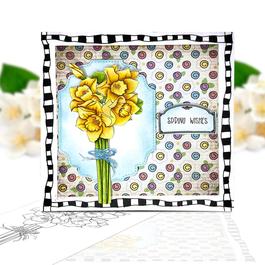 Blooming Lovely beautiful flower printable stamp, craft, card making digital stamp bundle