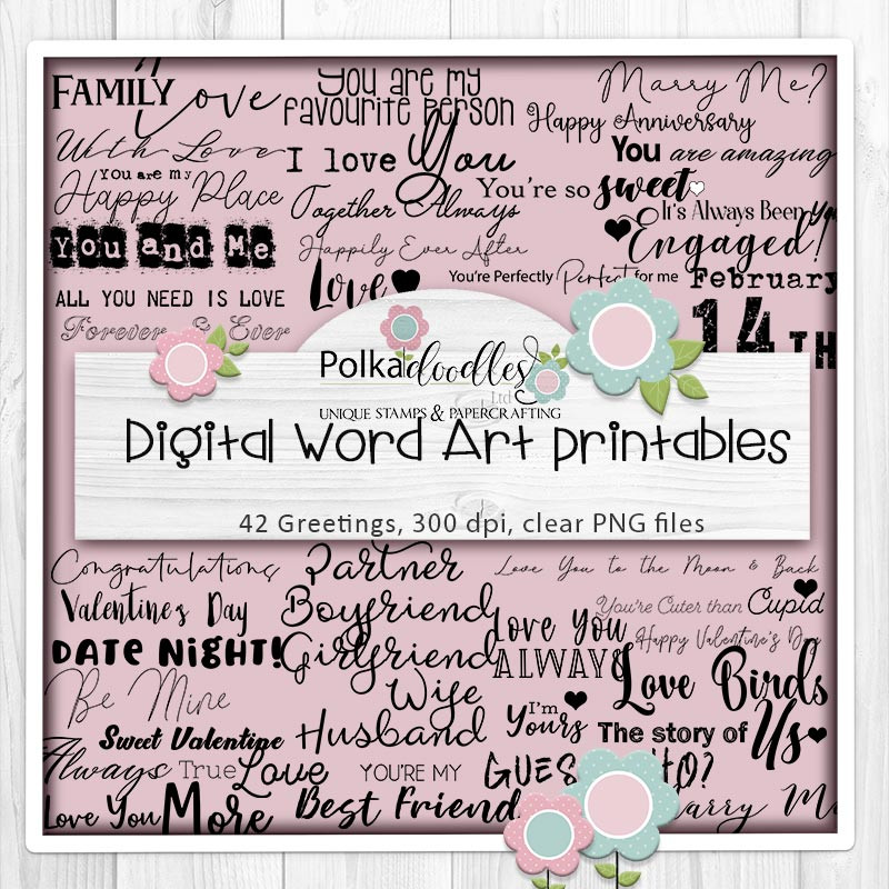 USB - Love Birds Wings of Love Big Kahuna cute printable craft bundle