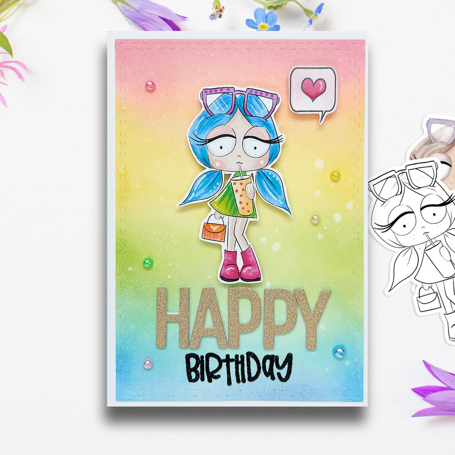 Milkshake Drink Rebel (precoloured clipart) -  cute printable craft digital stamp craft download