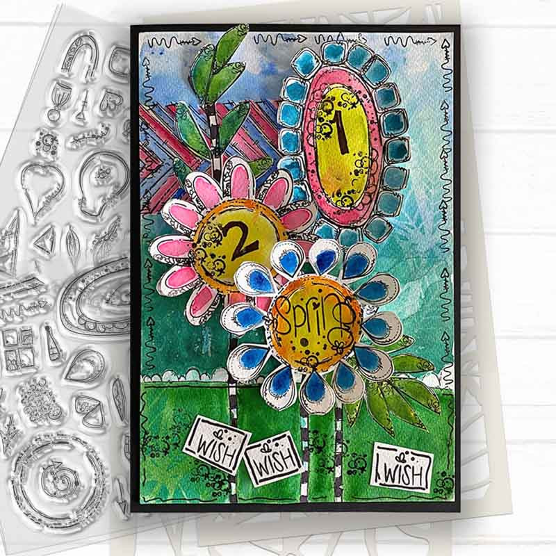 Flowers and Things - Stamp Soup 27 Clear Photopolymer stamps