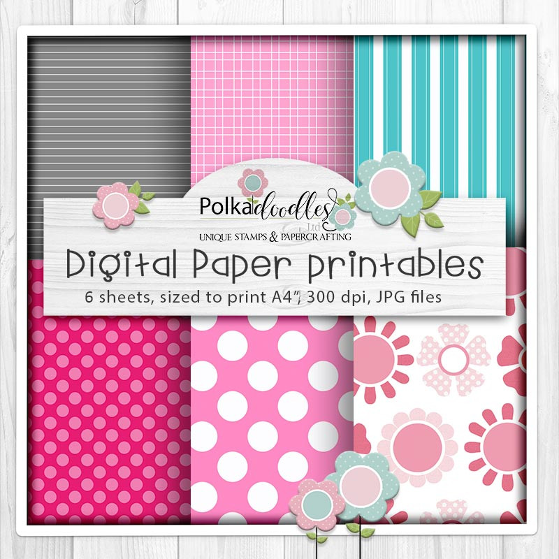 Lily Ladybug Ladybird Big Kahuna bundle - Cute digital stamp bundle with SVG outlines for card making and crafting.