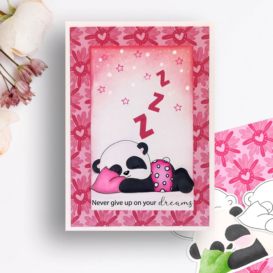 Set 3- Noodle Panda bear cute printable digi stamp clipart with SVG outlines for card making, crafting, printable planner sticker