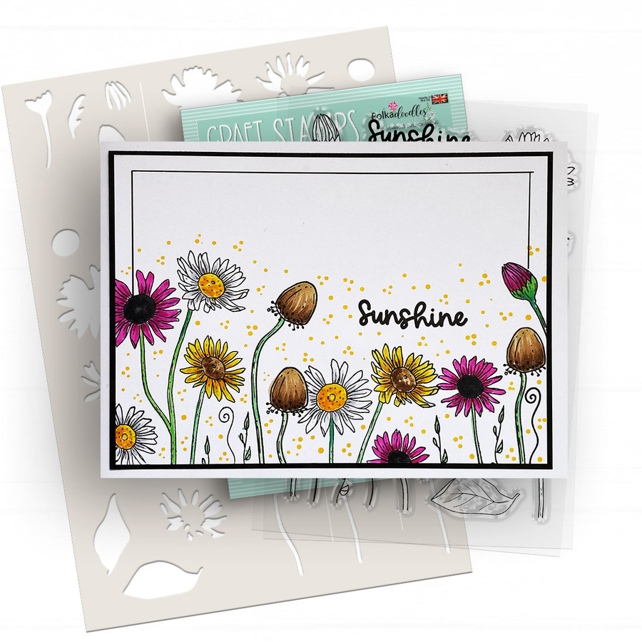 Wild Sunshine  clear craft card making stamps