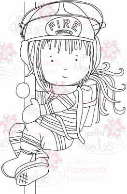 Firewoman Sadie digital stamp download