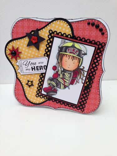 Firewoman Sadie digital stamp download