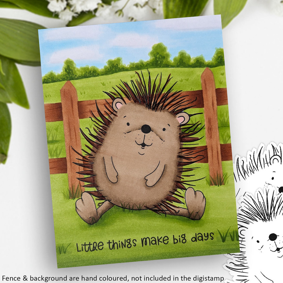 Pickles Hedgehog printable stamp craft card making digital stamps - download bundle
