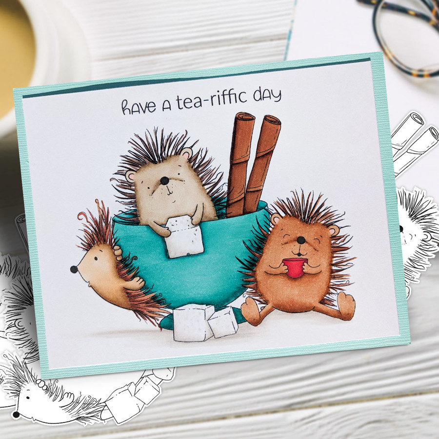 Pickles Hedgehog printable stamp craft card making digital stamps - download bundle