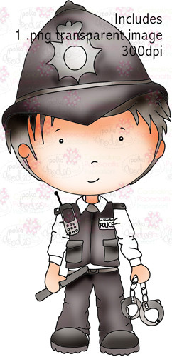 Policeman digital stamp download