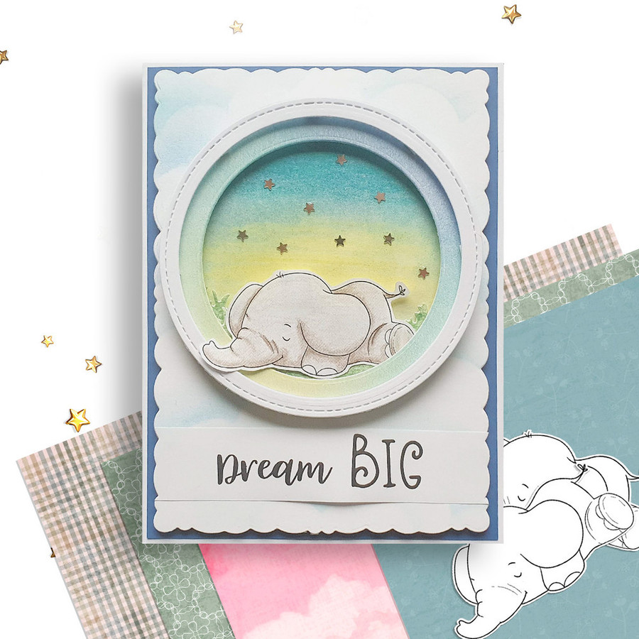 USB Tons of Love and More - cute elephant printable stamp craft card making digital stamps - BIG KAHUNA USB