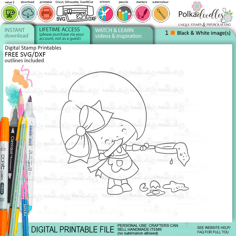 Pancakes and Waffles Cute girl Food and Drink digital stamps and SVG cutting files Big bundle - Pancake-waffles-food-kitchen-baking-printable-digital-stamp-svg-cutting-files-cricut-silhouette-craft-card-making-scrapbook-stickers