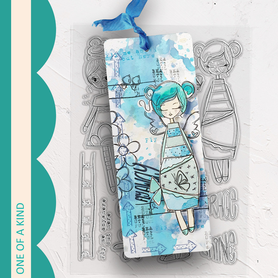 Fly Me Anywhere Large Clear Stamp for mixed media card making craft