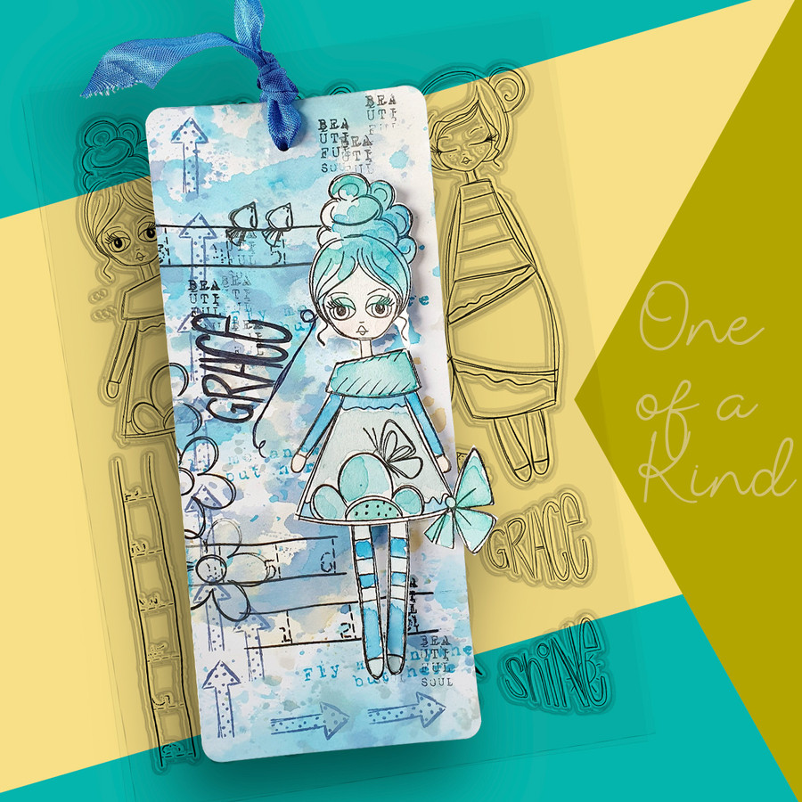 Fly Me Anywhere Large Clear Stamp for mixed media card making craft