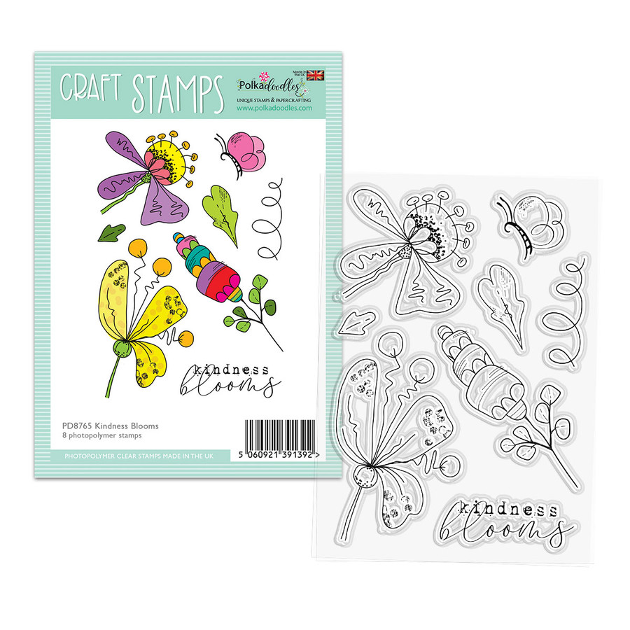 Kindness Blooms Clear Stamp for mixed media card making craft