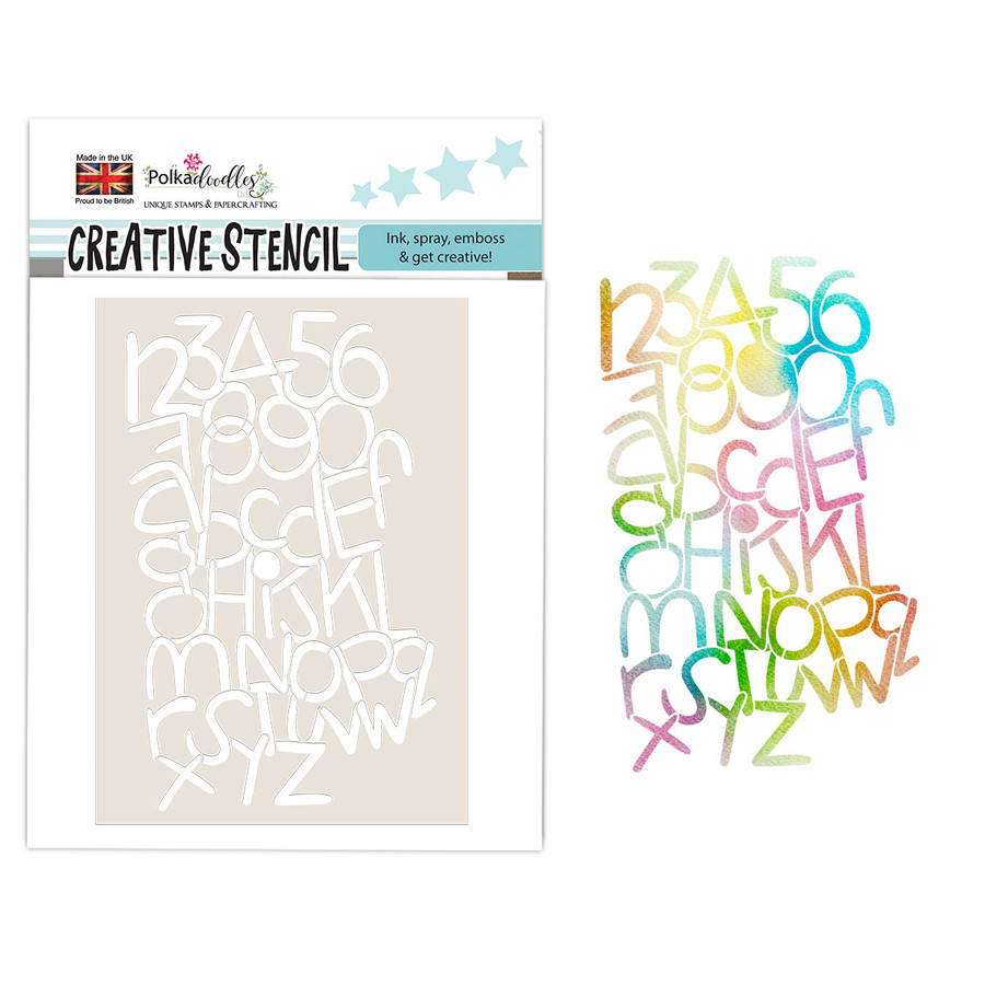 One of a Kind bundle - Clear Stamps and Stencils for mixed media card making craft