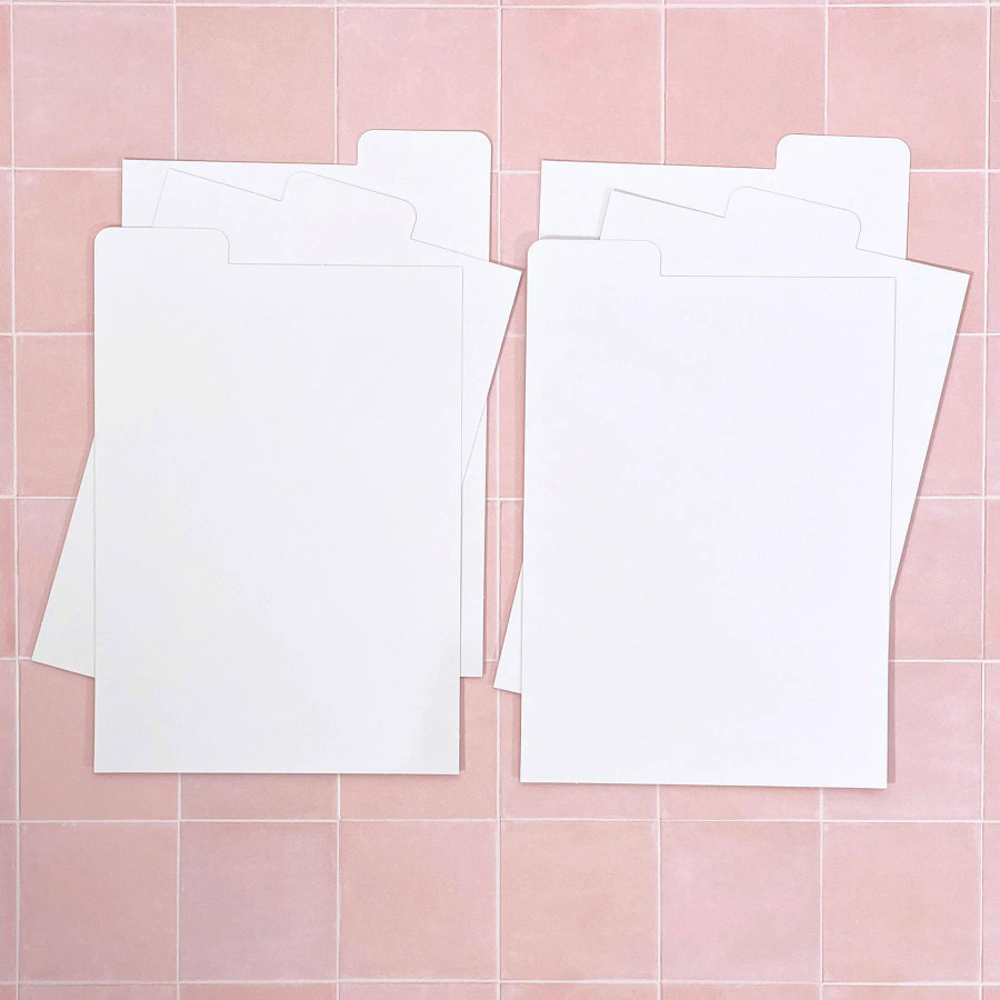 SV1008 Cling and Store LARGE White Tab Dividers storage organisation for craft supplies