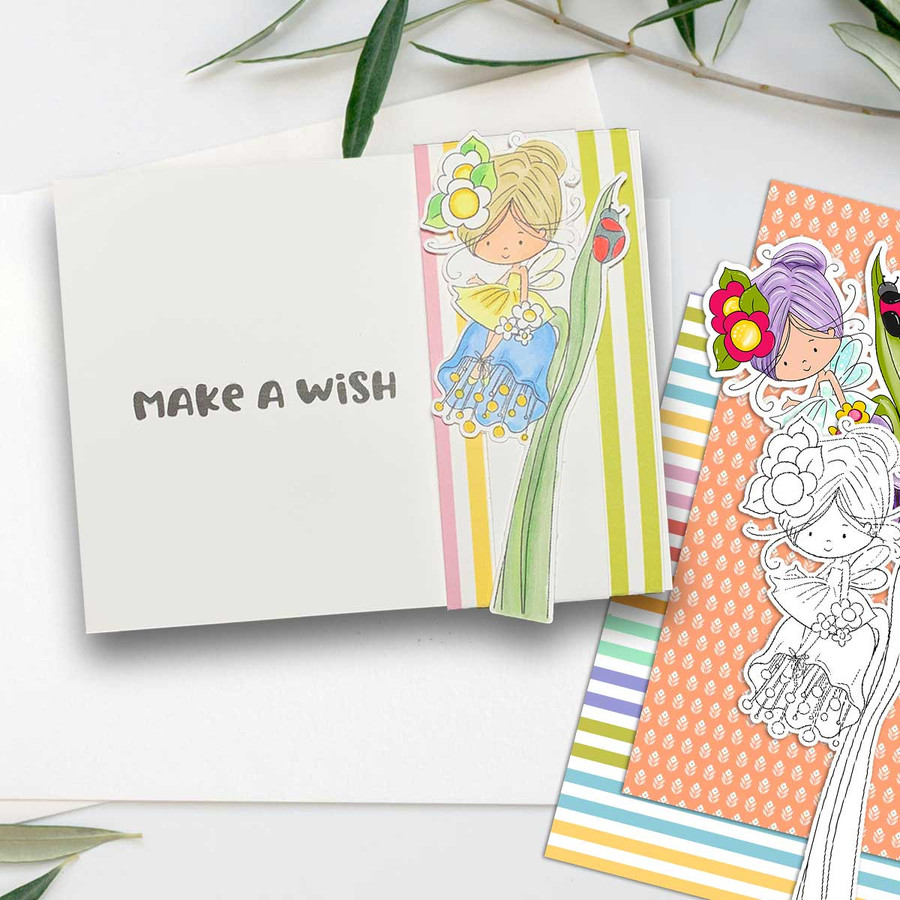 Bluebell Flower Fairy Winnie Daisy printable clipart, card making crafts scrapbooking sticker.