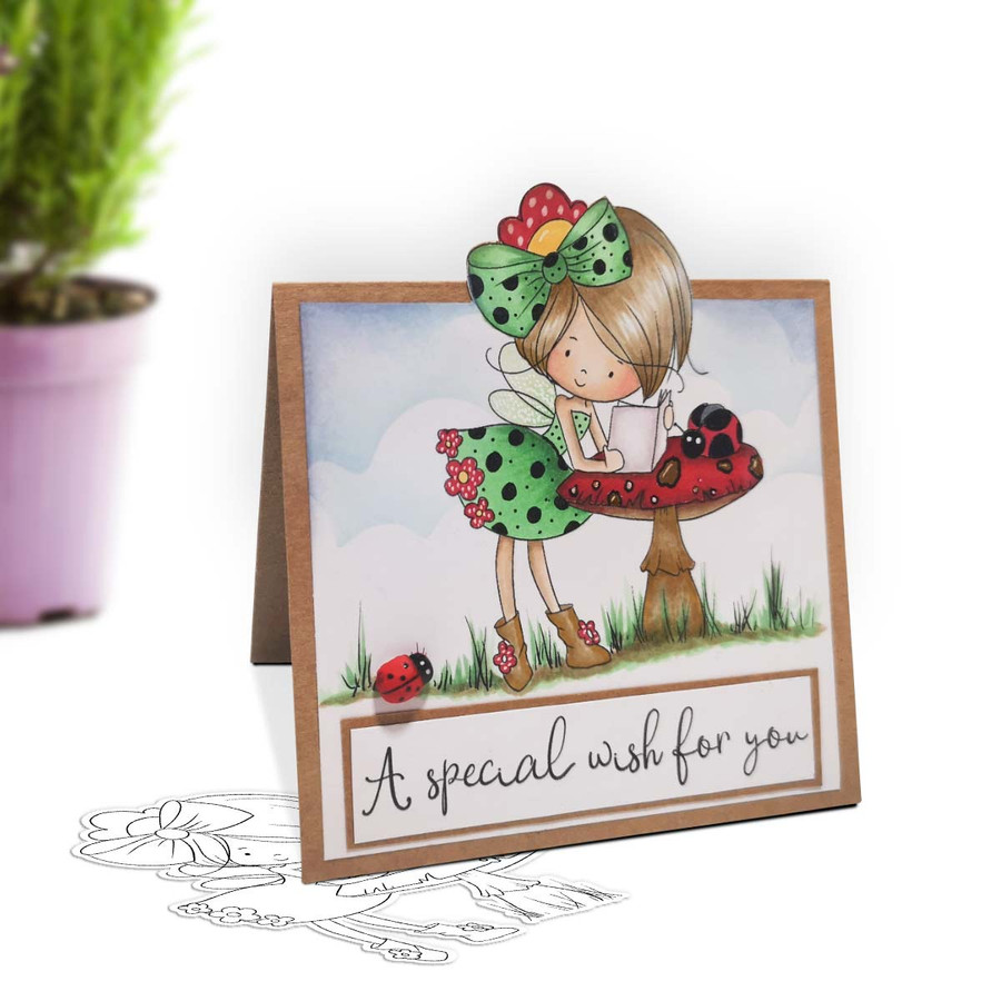 Winnie Daisy Fairy 2 Big Kahuna printable digital stamp bundle - colouring card making crafts scrapbooking sticker with SVG print and cut outline