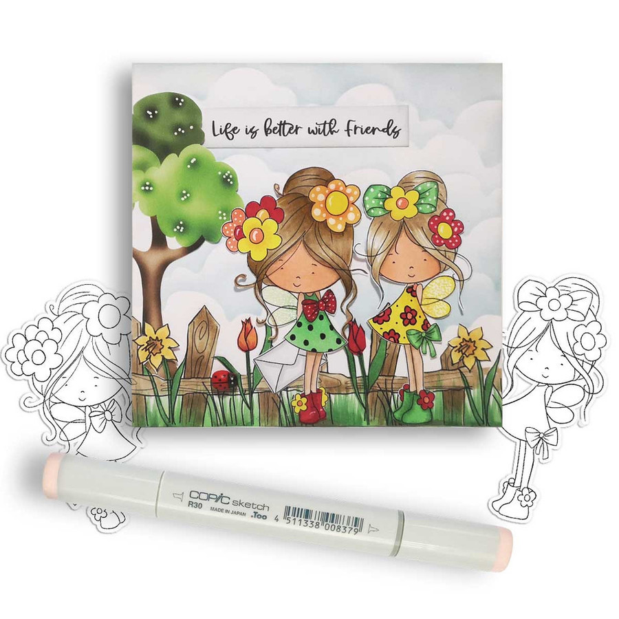 Winnie Daisy Fairy 2 Big Kahuna printable digital stamp bundle - colouring card making crafts scrapbooking sticker with SVG print and cut outline
