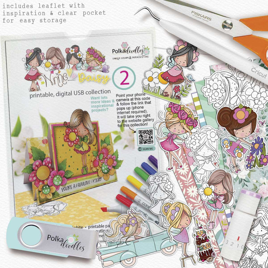 Winnie Daisy Fairy 2 Big Kahuna printable digital stamp bundle - colouring card making crafts scrapbooking sticker with SVG print and cut outlines