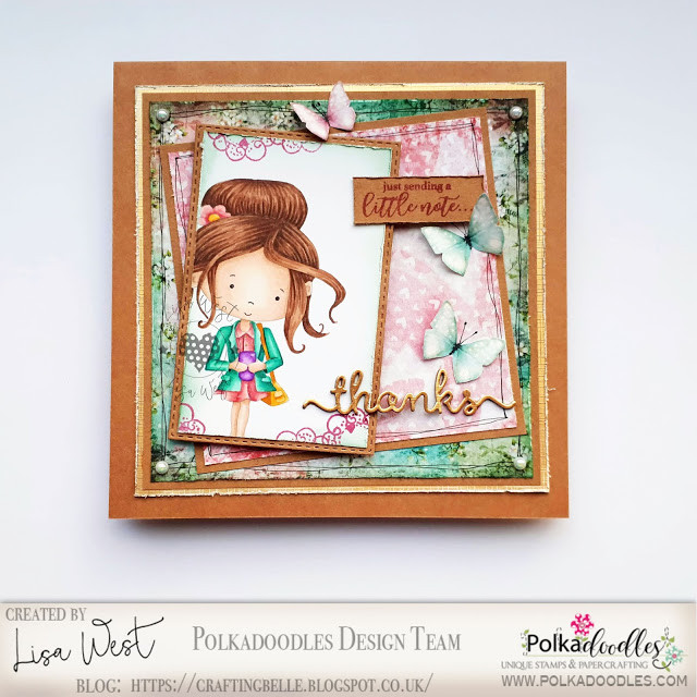 Phone/Texting girl digital stamp download