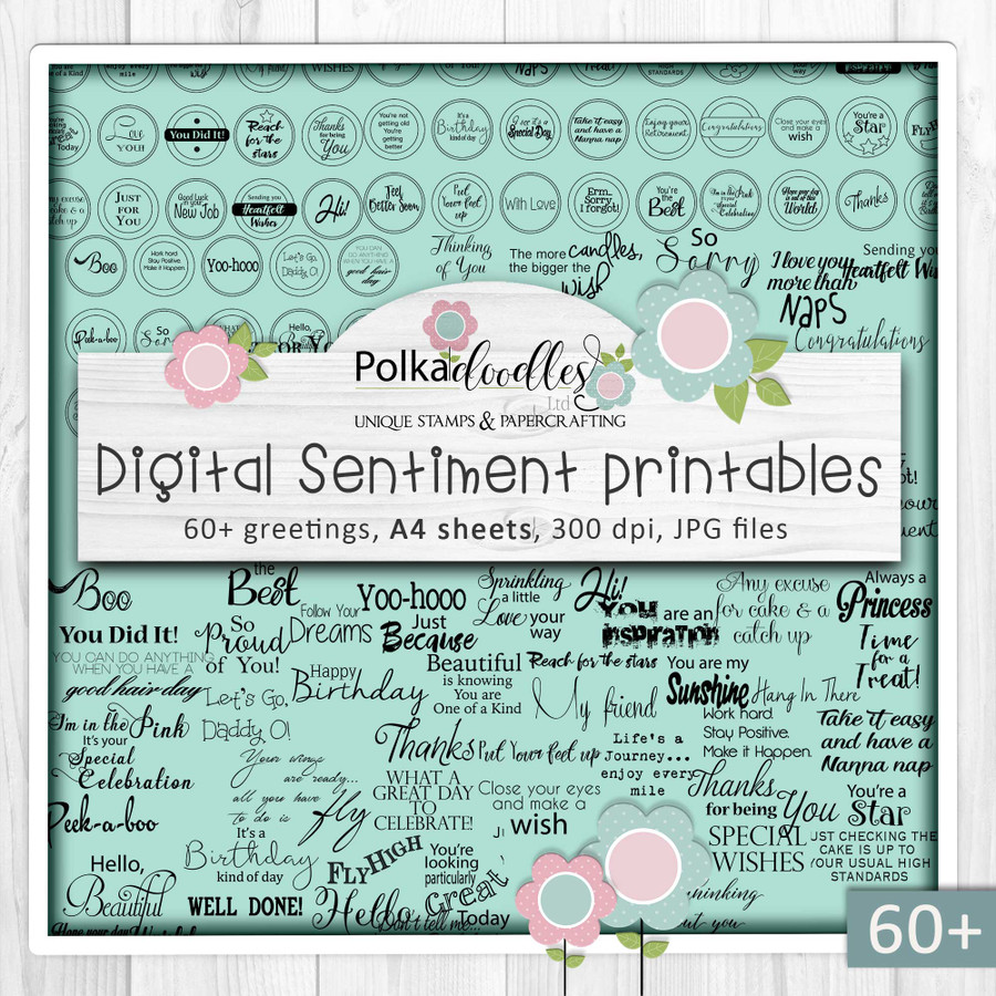 Quotes and Sentiments Digital Stamps for card making, crafts, digital scrapbooking, planner stickers
